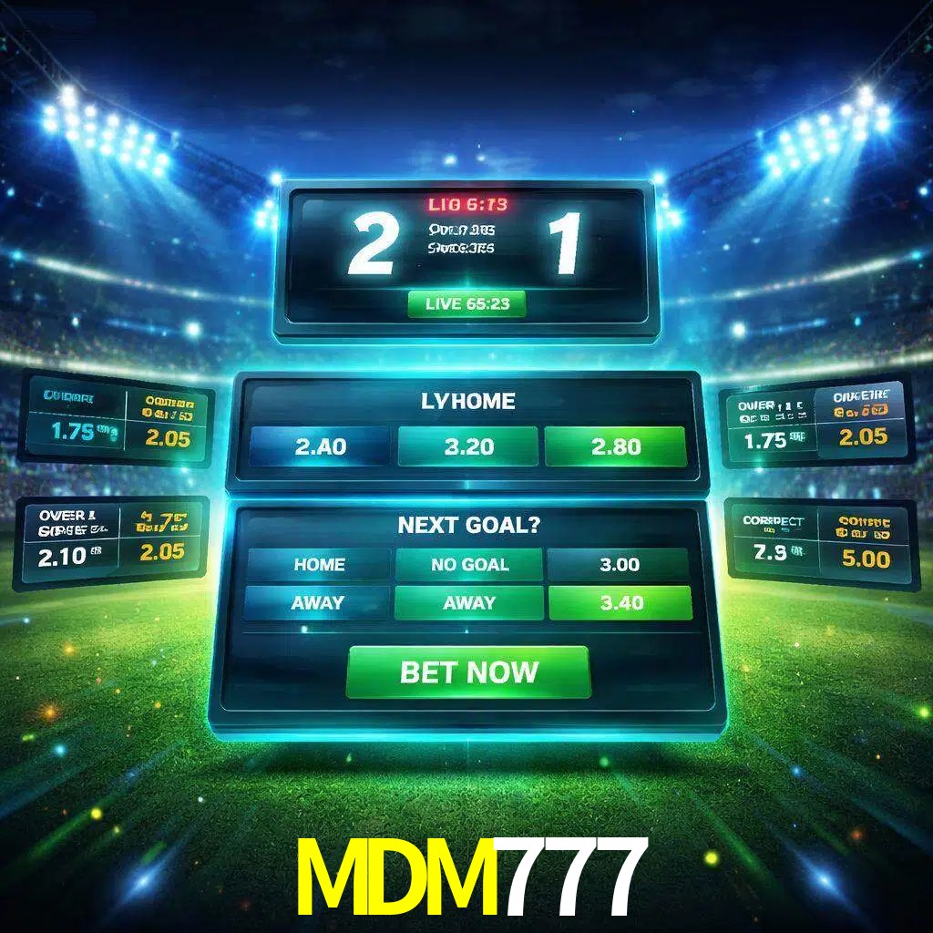 Vista de apuestas en vivo MDM777 durante un partido en curso