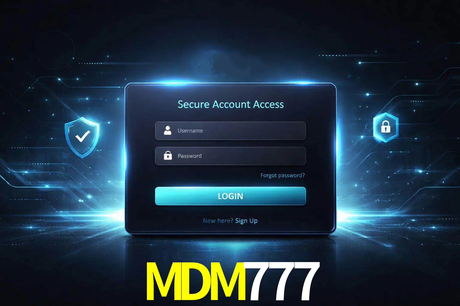 Pantalla de inicio de sesión de cuenta MDM777 para usuarios en México